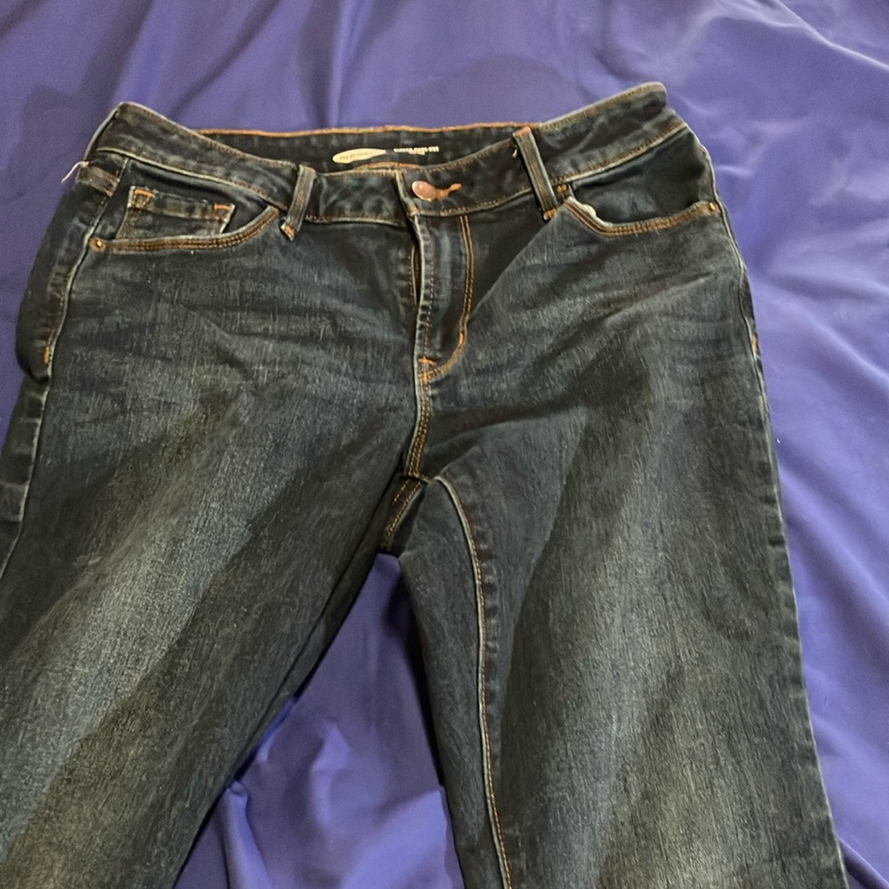 Old Navy Blue Boot Cut Jeans with Subtle Fading